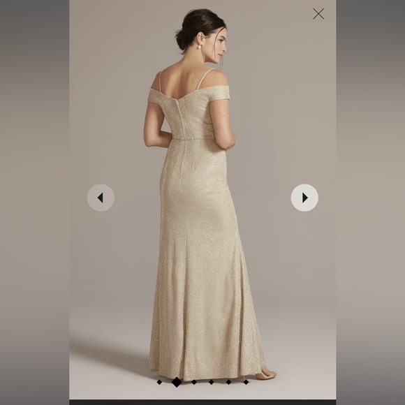 Mother of the Bride off the shoulder gown - Picture 2 of 6